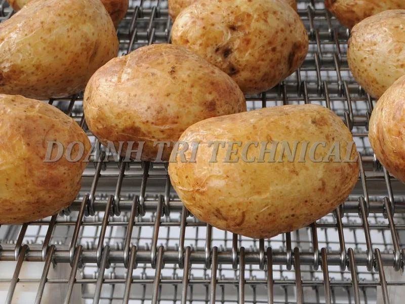 BĂNG TẢI LƯỚI INOX LOẠI CÁC MẮT LIÊN KẾT