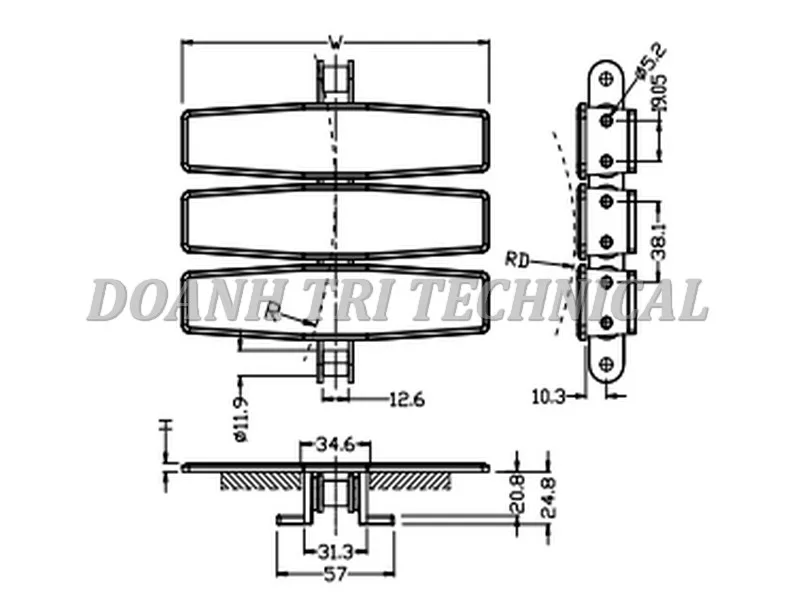BĂNG TẢI XÍCH NHỰA P1873