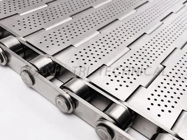BĂNG TẢI XÍCH TẤM INOX BẢN LỀ