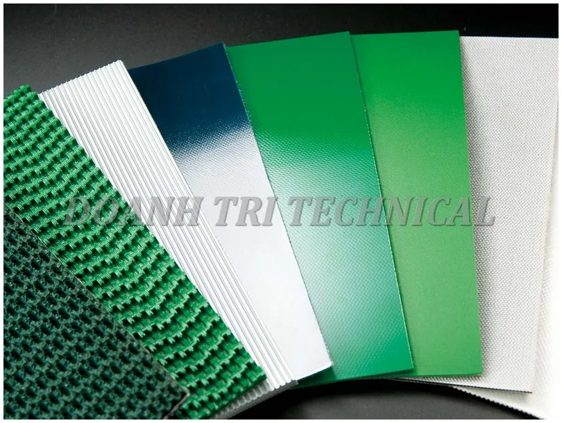 BỀ MẶT BĂNG TẢI PVC PU PE THÔNG DỤNG